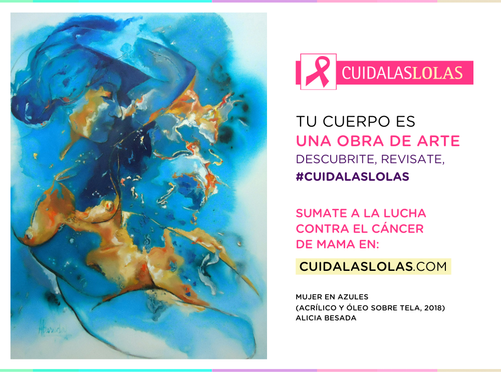 Mujer en azules