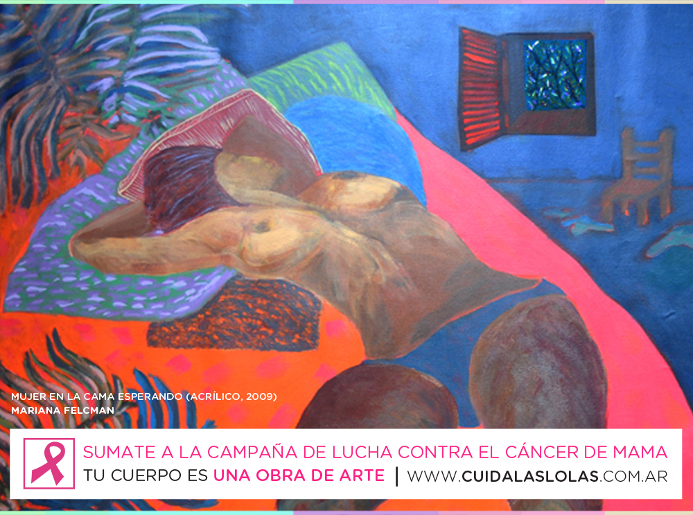 Mujer en la cama esperando
